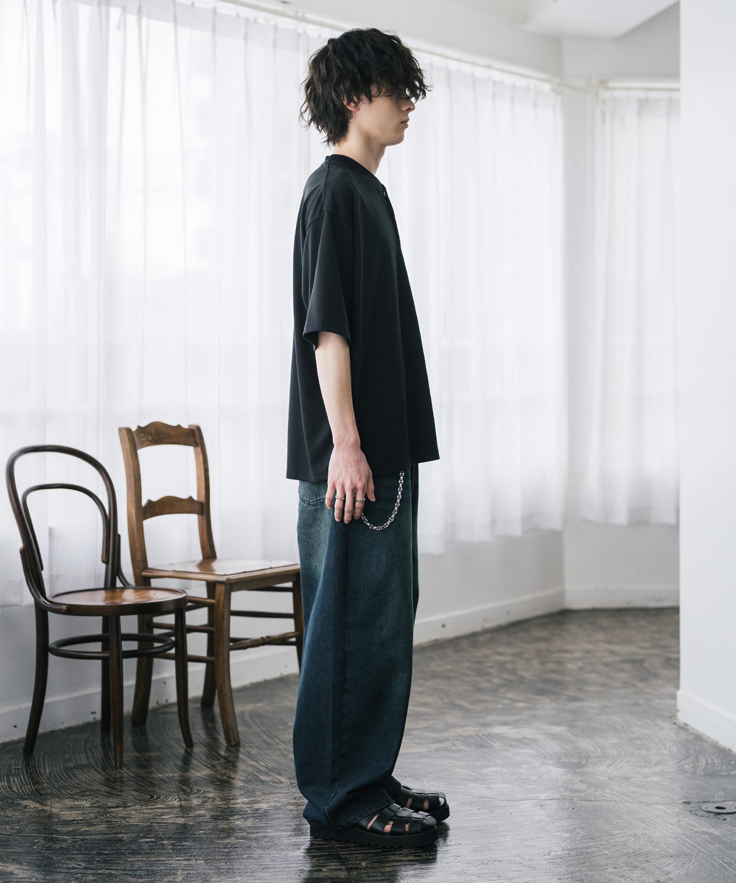 AIR TEC+ 接触冷感・遮熱・UVカット 多機能ヘンリーネック半袖Tシャツ 15428