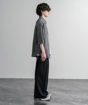 KRIFF MAYER オーバーサイズエアーライト5分袖デニムワークシャツ 2545103 15907