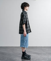 THE NORTH FACE WHITE LABEL BRIS DENIM SHORTS ロゴ刺繍ワイドデニムイージーショートパンツ 16164