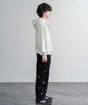 HOUSTON TWILL ALLOVER EMB EASY PANTS コットンツイル総柄刺繍イージーテーパードチノパンツ 16178