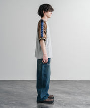 KRIFF MAYER クリフメイヤー スーベニア虎刺繍スカジャンTシャツ/リブラインラグランカットソー 2547201 15866