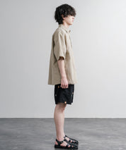 HOUSTON TWILL ALLOVER EMB EASY SHORTS コットンツイル総柄刺繍イージーワイドショートパンツ 16179