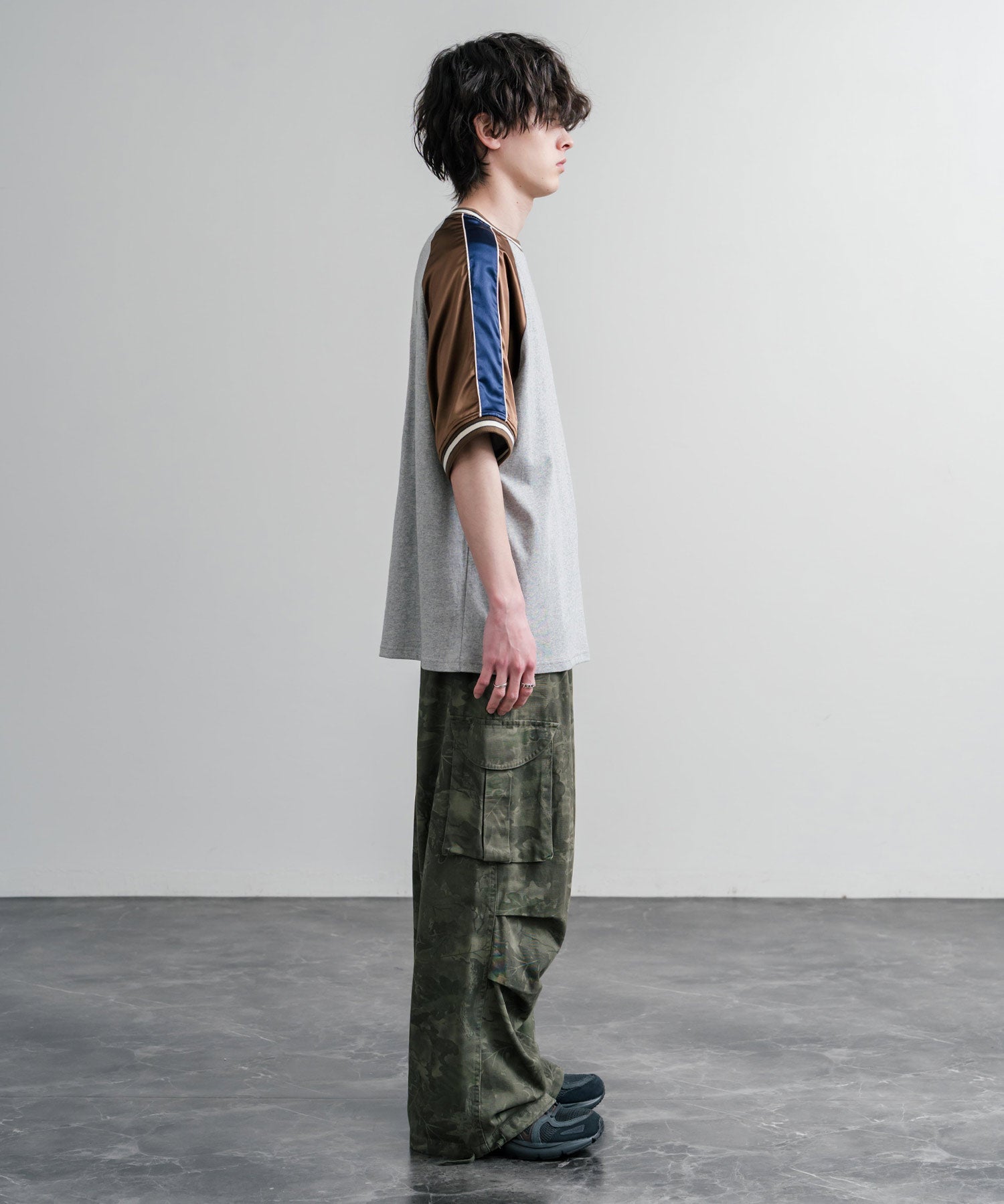 KRIFF MAYER クリフメイヤー スーベニア龍刺繍スカジャンTシャツ/リブラインラグランカットソー 2547202 15867