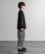 日本未展開モデル THE NORTH FACE ザ・ノースフェイス WHITE LABEL ホワイトレーベル TNF ALBANY EX CREWNECK ワンポイントロゴ刺繍バイカラー長袖カットソー 15432