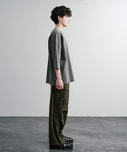 KRIFF MAYER クリフメイヤー オーバーサイズ ヘビーオンス天竺 ピグメント加工 フットボール七分袖Tシャツ 2435808