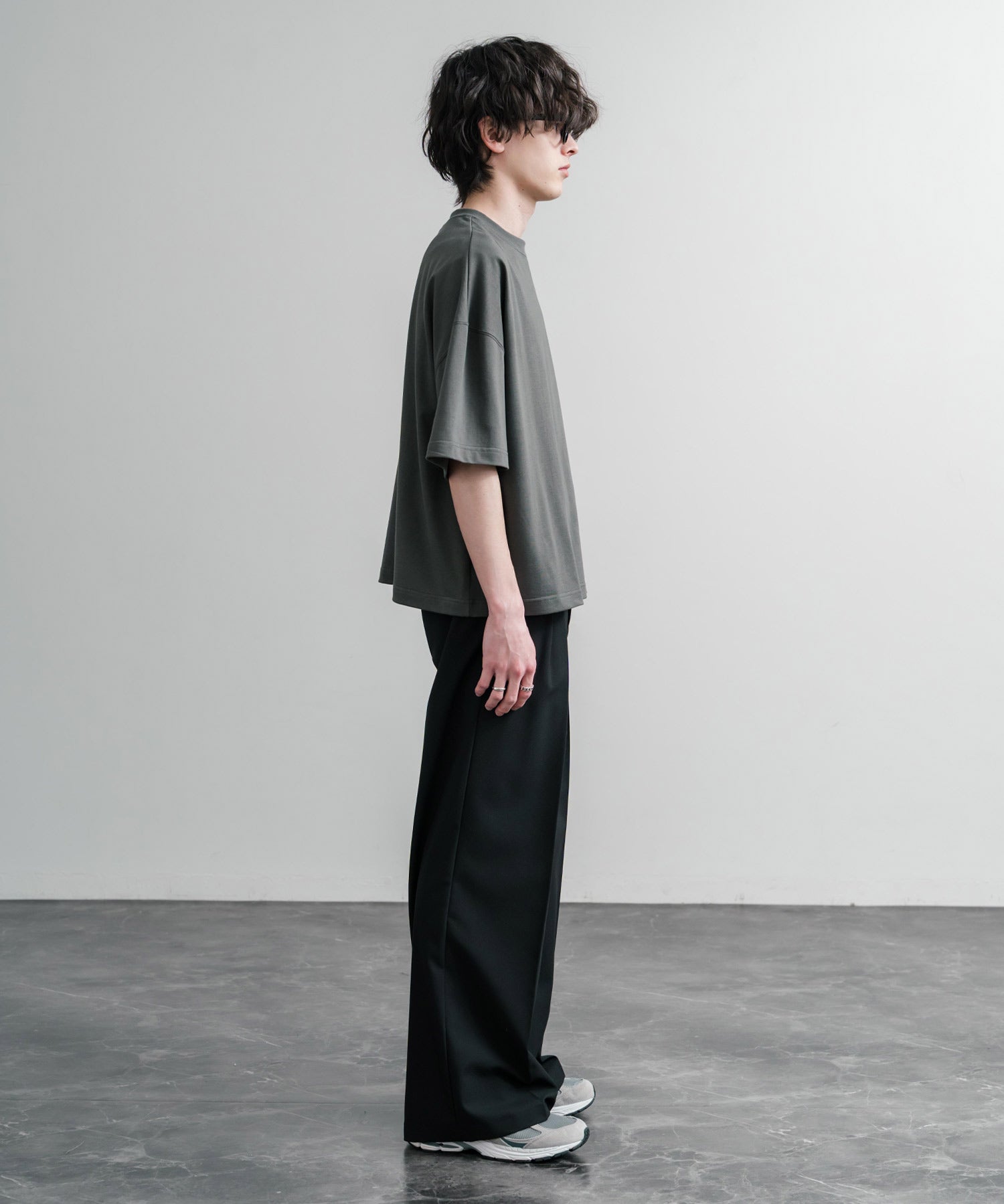 Upscape Audience 日本製/国産VORTEX 8オンスMVS天竺グラスポケット付きハーフスリーブクロップドTシャツ AUD6654 15873