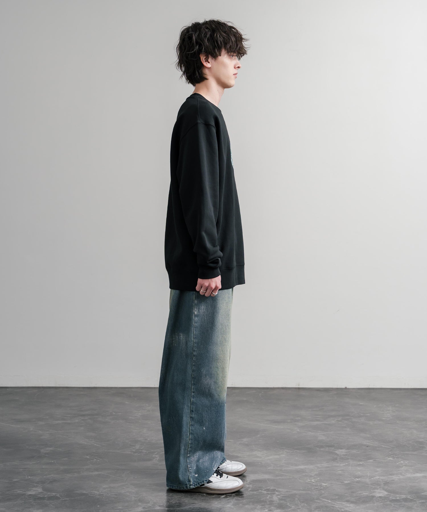 HUF ハフ TRANSIT AUTHORITY CREWNECK オーバーサイズ裏起毛トレーナースウェット	15019