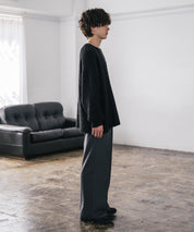 オーバーサイズウール混ミックス糸プルオーバーニットセーター 14548