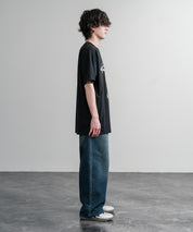 HUF ハフ オーバーサイズミッキーマウスワールドワイドプリント半袖Tシャツ 15972