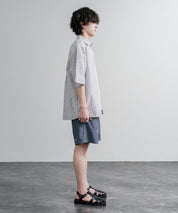 HOUSTON CHAMBRAY ALLOVER EMB EASY SHORTS シャンブレー総柄刺繍イージーショートパンツ 16180