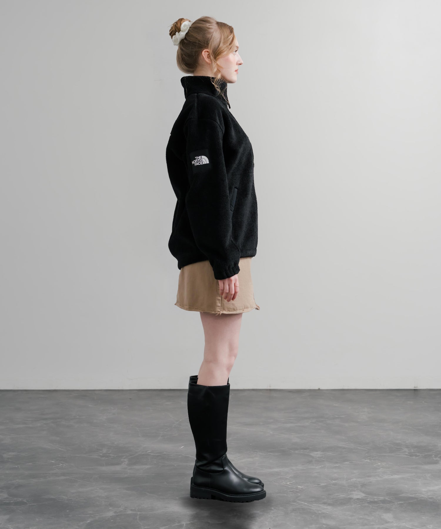 日本未展開モデル THE NORTH FACE ザ・ノースフェイス WHITE LABEL ホワイトレーベル RIMO FLEECE JACKET オーバーサイズスタンドカラーリモフリースジャケット 15528