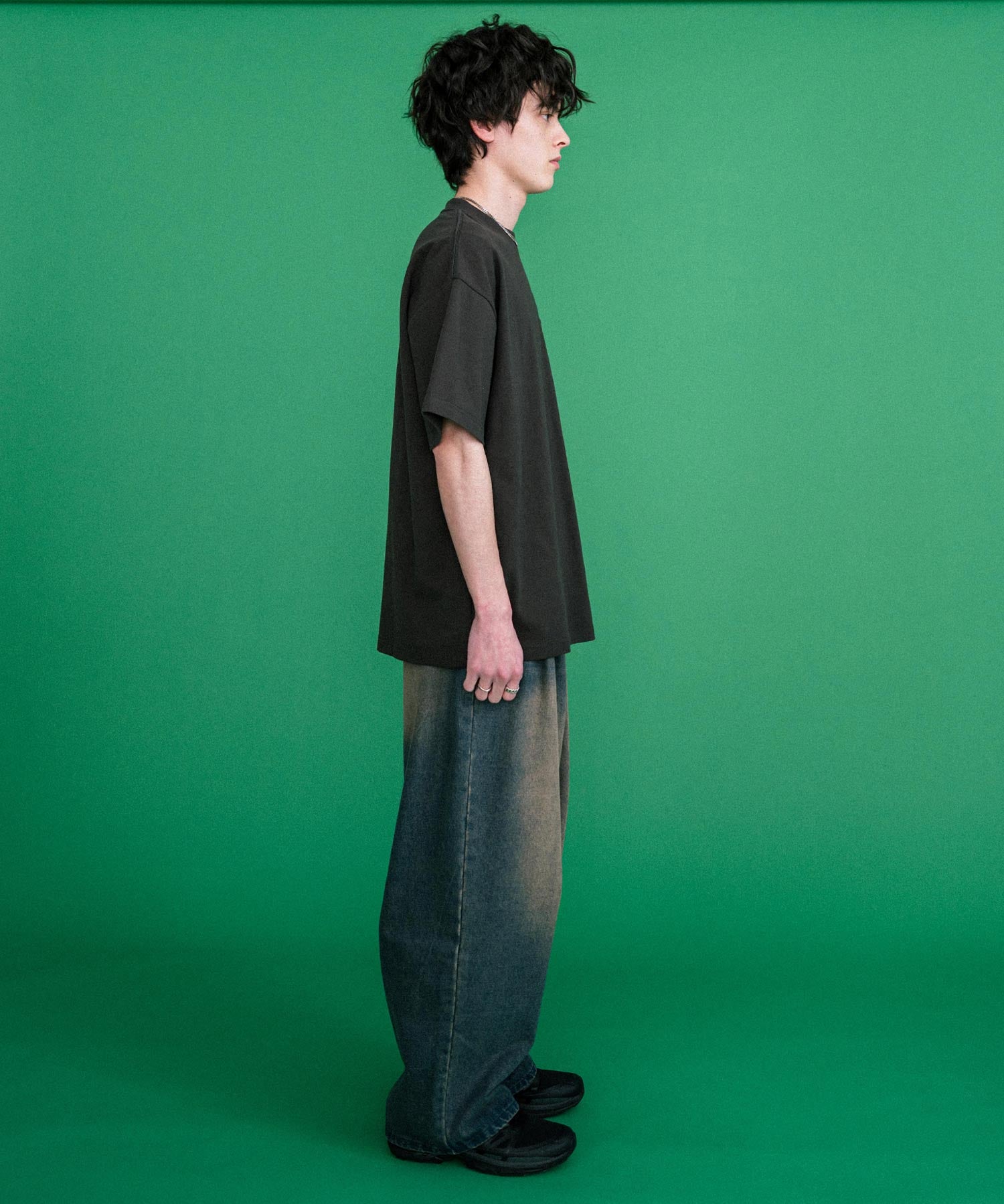 CONVERSE コンバース オーバーサイズフライスシューズエンブレム刺繍胸ポケット付きクルーネック半袖Tシャツ 15725