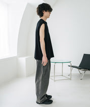 オーバーサイズ T/Cワッフルヘンリーネックタンクトップ 15577