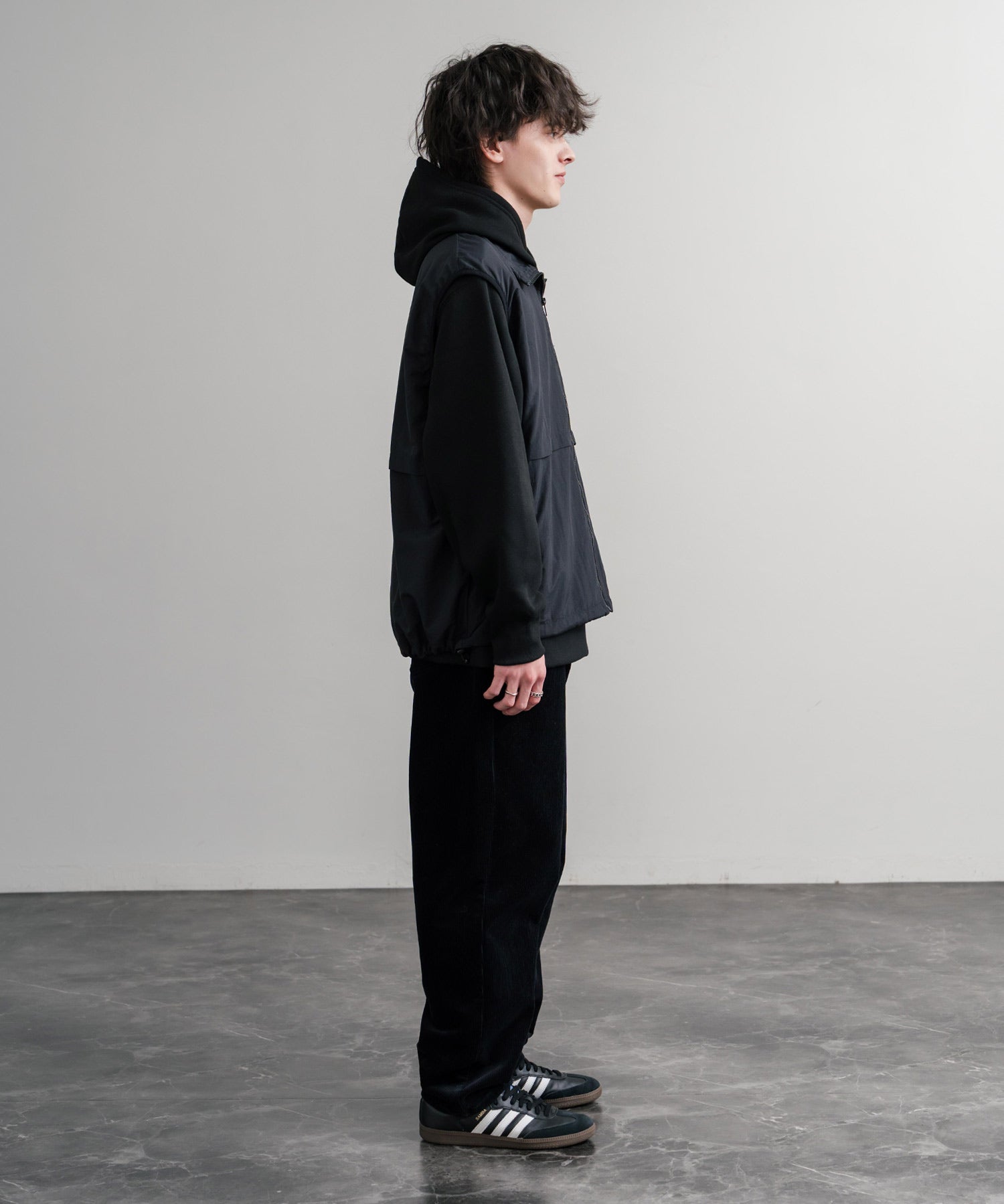 HUF ハフ CROMER CORDUROY PANT ワンポイントロゴ刺繍入りコーデュロイテーパードワイドパンツ 15060