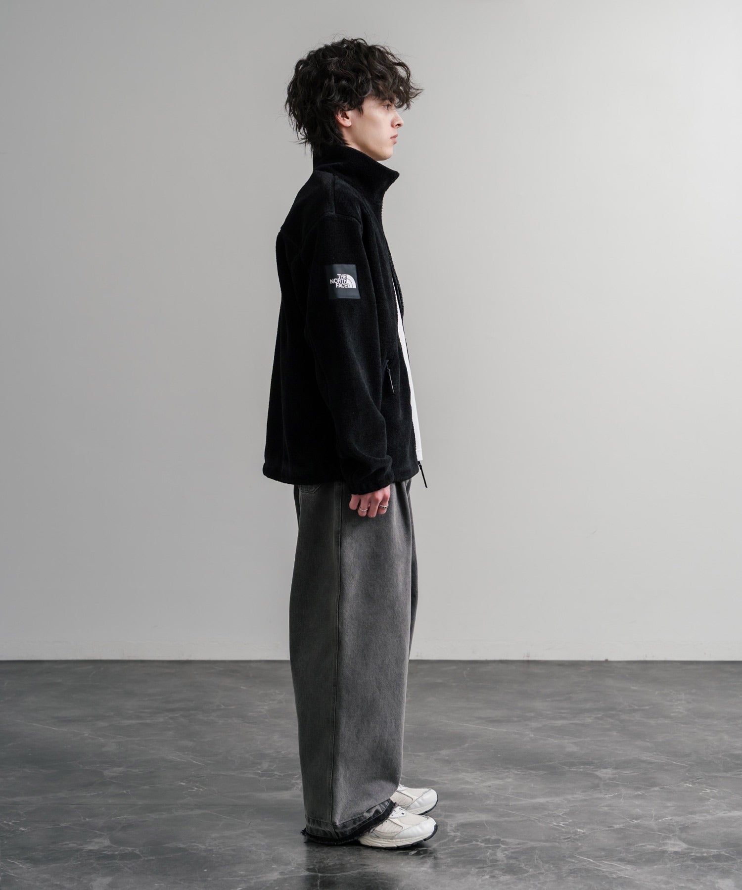 日本未展開モデル THE NORTH FACE ザ・ノースフェイス WHITE LABEL ホワイトレーベル RIMO FLEECE JACKET オーバーサイズスタンドカラーリモフリースジャケット 15528