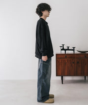 カットコーデュロイ・スエード長袖ヘンリーネックTシャツ/トレーナー 16152