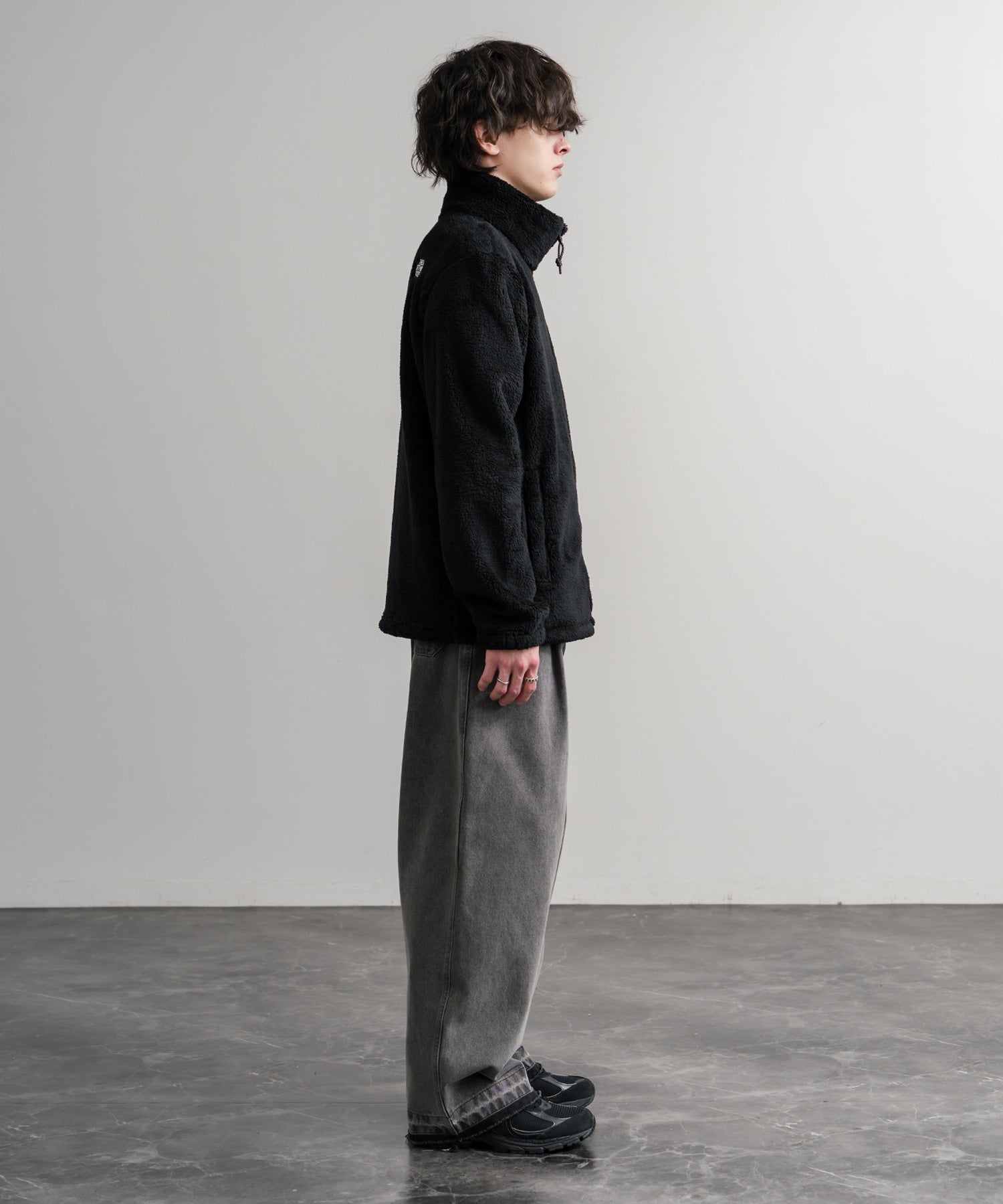 日本未展開モデル THE NORTH FACE ザ・ノースフェイス WHITE LABEL ホワイトレーベル COMFY ALPHA FLEECE ZIP UP ワンポイントロゴ刺繍ボアジャケット 15367