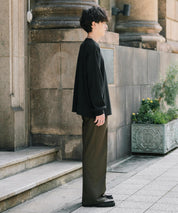 オーバーサイズ T/Cワッフルクルーネック長袖Tシャツ 14621