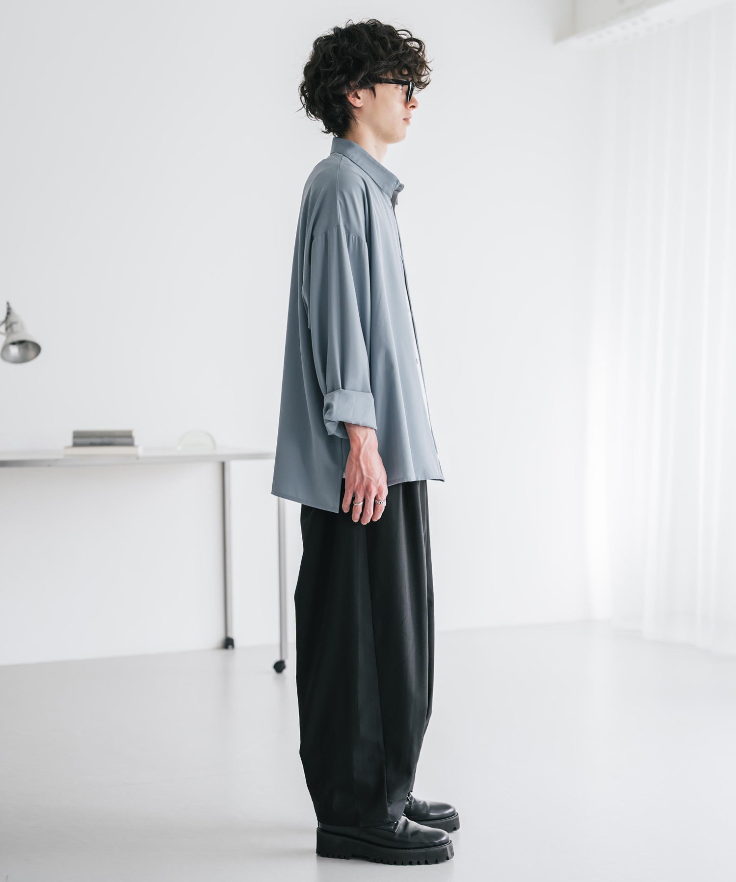 新色追加 接触冷感多機能素材リネンライク ワイドバルーンイージーパンツ 15481