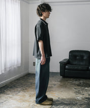 新色追加 U.S. POLO ASSN. 別注コラボ オーバーサイズワンポイントロゴ刺繍天竺半袖ポロシャツ 無地/ラインリブ 15425