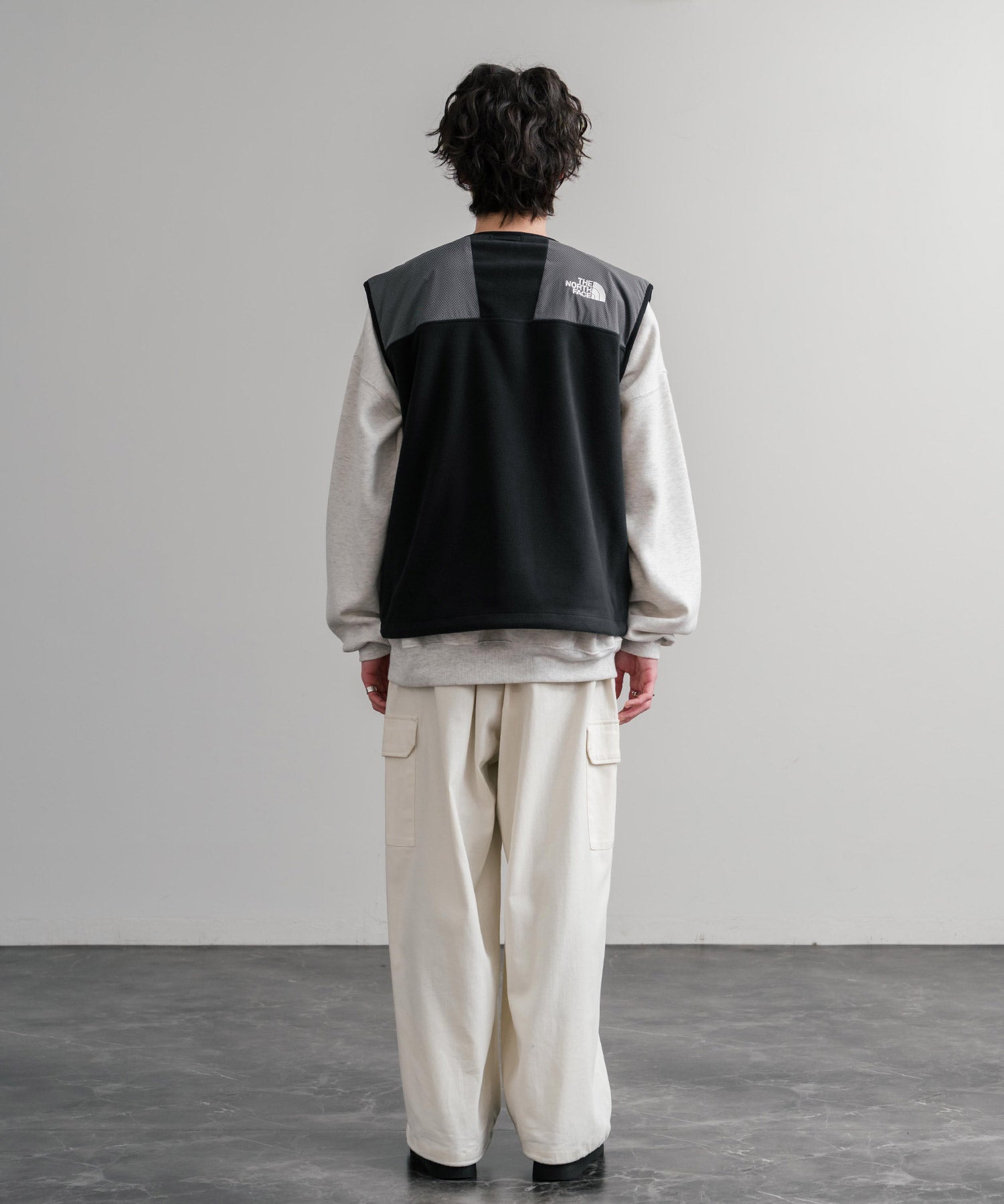 日本未展開モデル THE NORTH FACE ザ・ノースフェイス LINE-X FLEECE VEST ワンポイントロゴ刺繍フリースベスト 15569