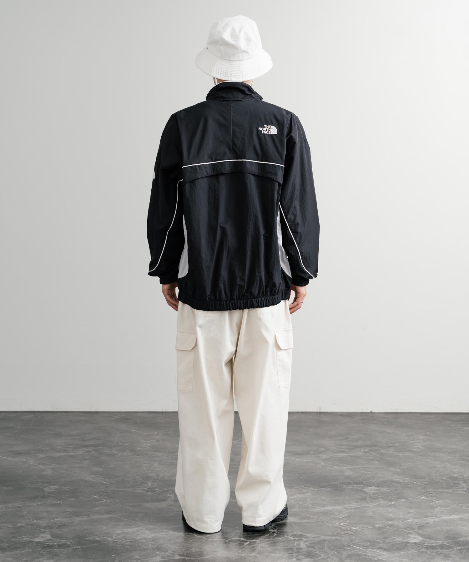 日本未展開モデル THE NORTH FACE ザ・ノースフェイス WHITE LABEL ホワイトレーベル KICKFLEX JACKET 配色切替パイピングロゴ刺繍ナイロンジャケット 15063