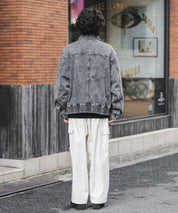 ヴィンテージライク オーバーサイズデニムブルゾン 15378