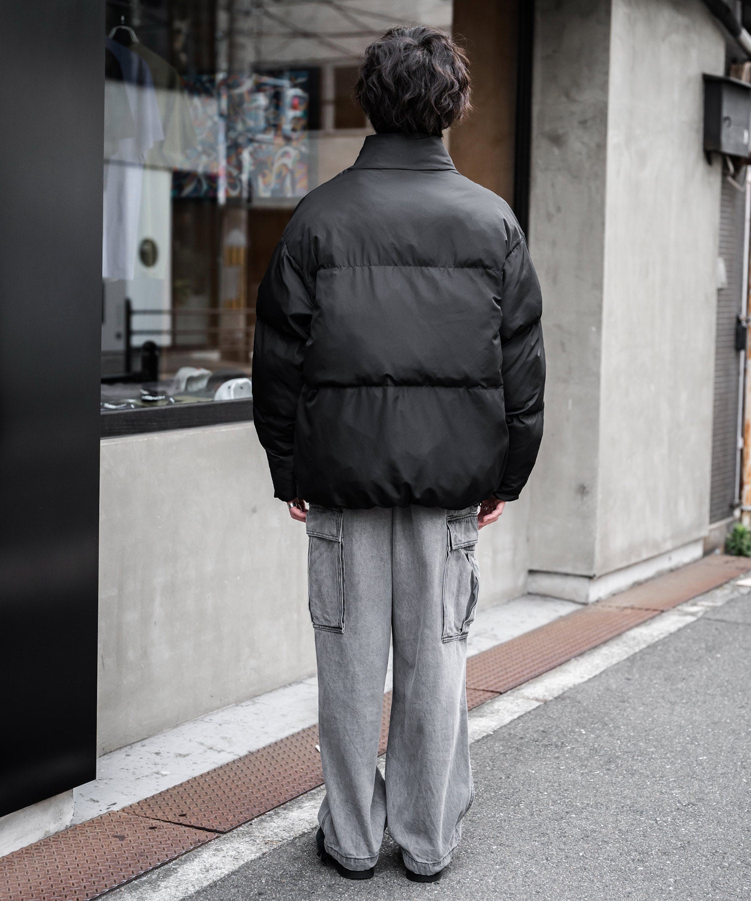 KANGOL カンゴール 別注コラボ オーバーサイズワンポイントロゴ刺繍ファイバーダウン中綿ジャケット 14632