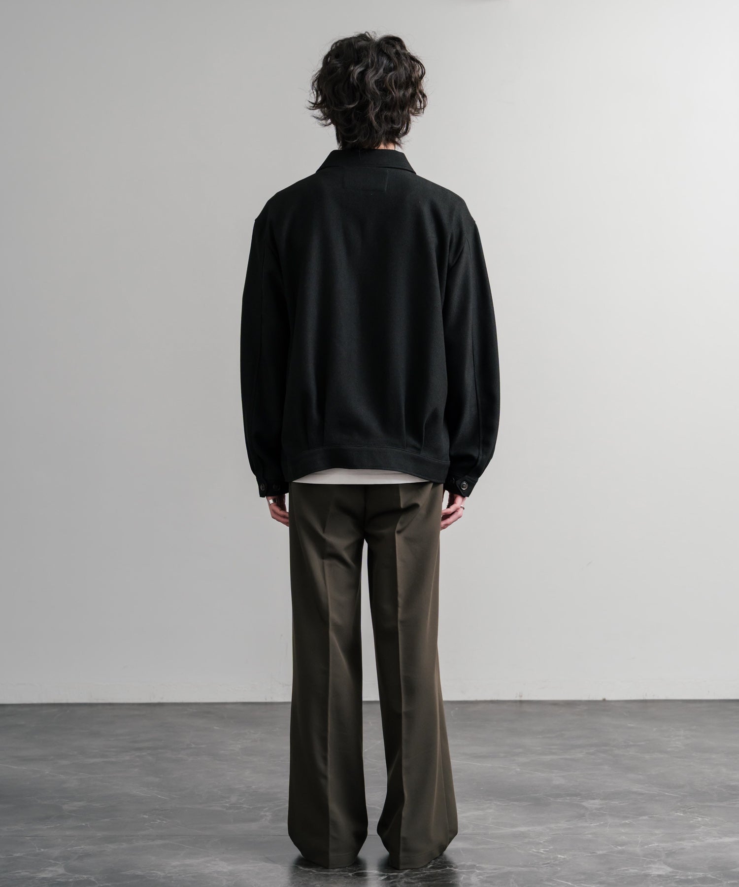 Upscape Audience アップスケープオーディエンス 日本製 国産 LANATEC ラナテック TECH メランジヘリンボンツイード 襟付きショートブルゾン AUD7364 14968