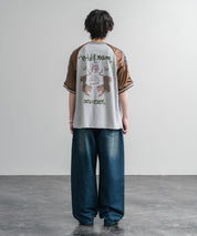KRIFF MAYER クリフメイヤー スーベニア虎刺繍スカジャンTシャツ/リブラインラグランカットソー 2547201 15866