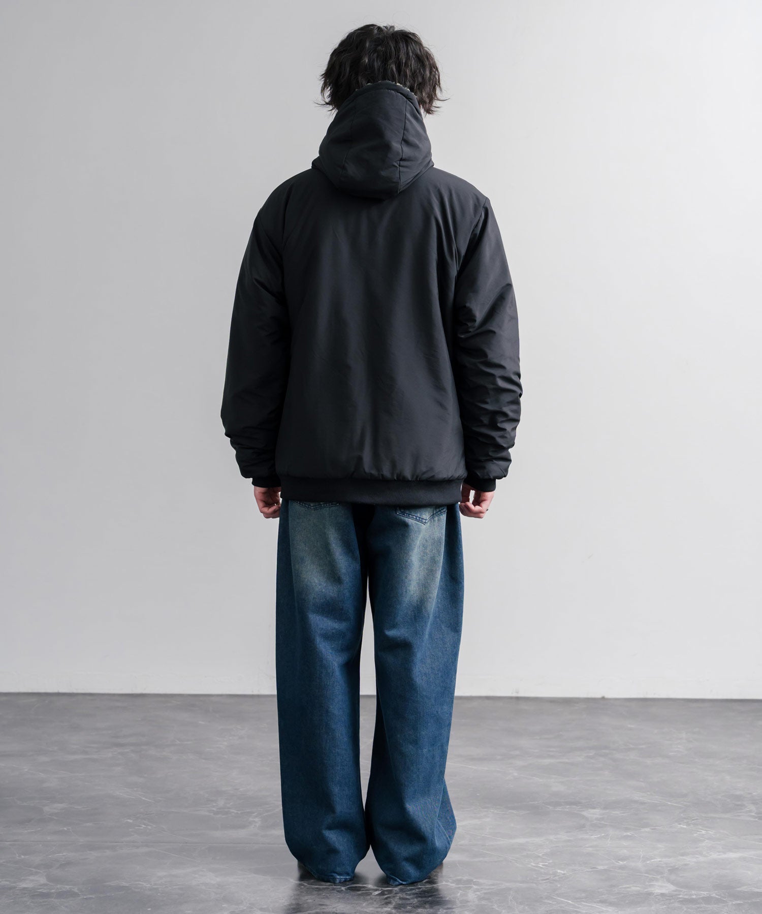 KRIFF MAYER クリフメイヤー 2WAYリバーシブル ひっくりフードボアジャケット/ワンポイントロゴ刺繍マウンテンパーカー 2612801 16546