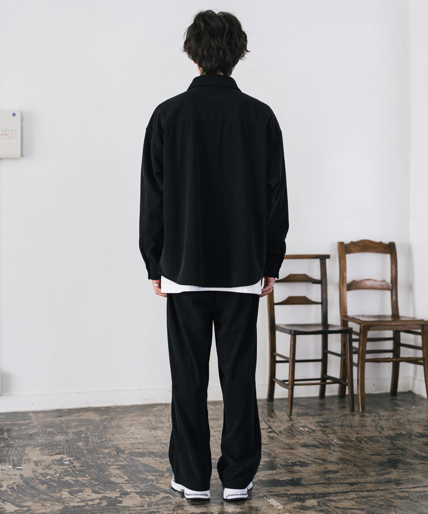 コーデュロイセットアップ CPOシャツジャケット＆イージーワイドパンツ