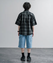 THE NORTH FACE WHITE LABEL BRIS DENIM SHORTS ロゴ刺繍ワイドデニムイージーショートパンツ 16164