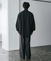 新色追加 オーバーサイズ レギュラーカラーストレッチ長袖シャツ 11915