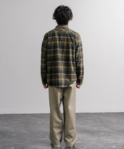 KRIFF MAYER クリフメイヤー ルーズシルエット ビエラチェックレギュラーカラー長袖シャツ 2616300 16373