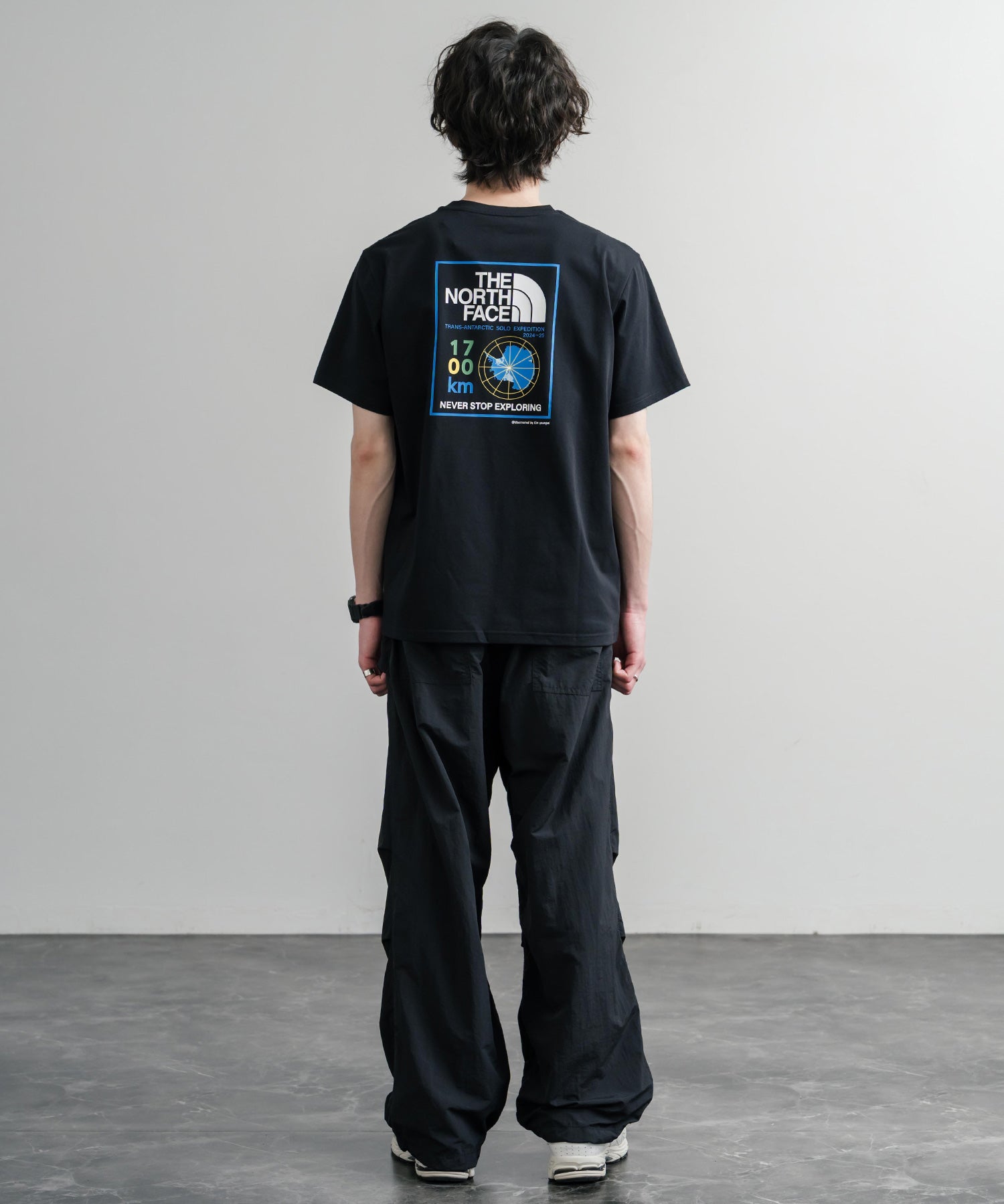 THE NORTH FACE ザ・ノースフェイス M'S TRANS ANTARCTIC S/S R/TEE 1 接触冷感 UVカット レギュラーフィット半袖プリントTシャツ 15938