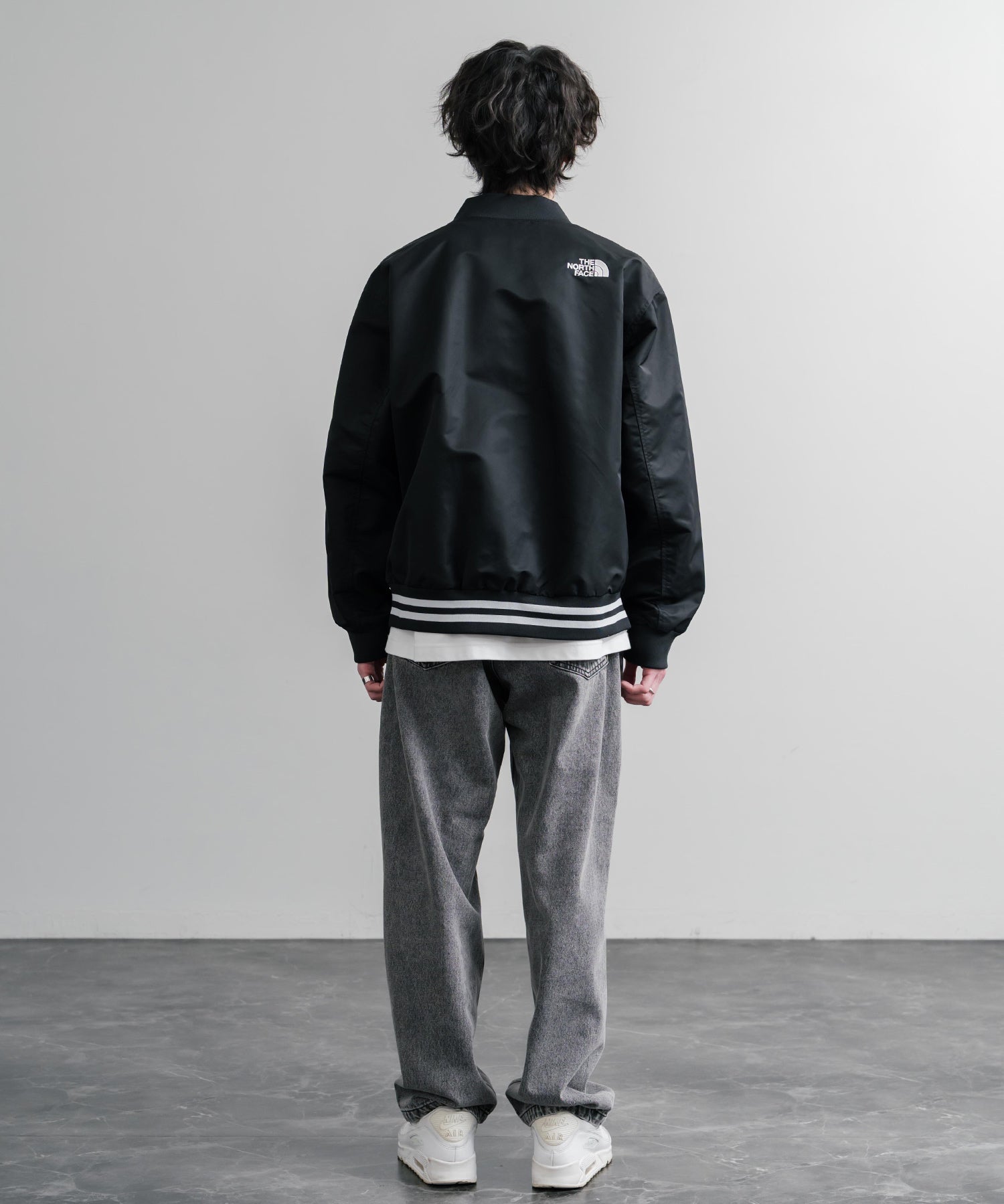 THE NORTH FACE ザ・ノースフェイス M'S BRETON JACKET ワンポイントロゴ刺繍スタジャン/ナイロンジャケット 15886