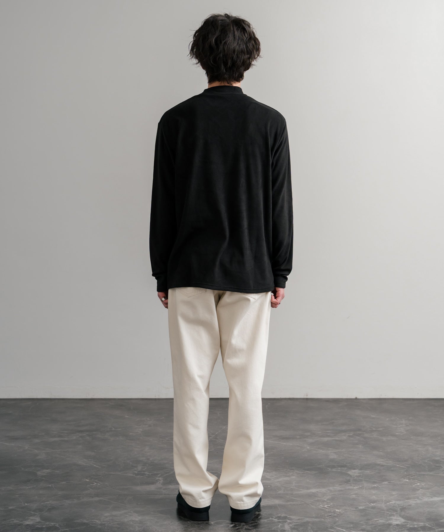 ストレッチフリースハイネック長袖Tシャツ 14855