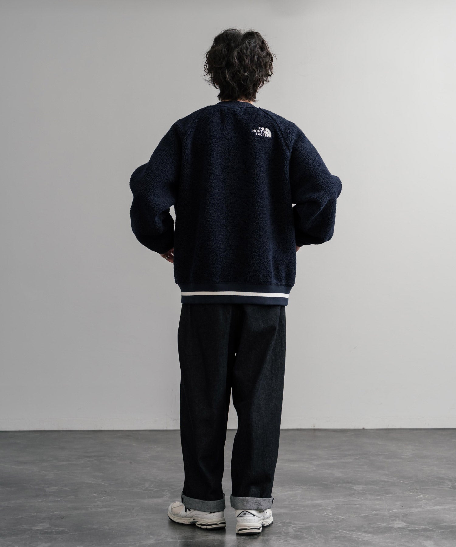 日本未展開モデル THE NORTH FACE ザ・ノースフェイス WHITE LABEL ホワイトレーベル VIVO FLEECE JACKET ロゴ刺繍シープボアフリースジャケット 15554