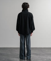 コットンタッチ裏起毛ドルマンスリーブハイネックトレーナースウェット 14983