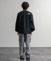 日本未展開モデル THE NORTH FACE ザ・ノースフェイス WHITE LABEL ホワイトレーベル TNF ALBANY EX CREWNECK ワンポイントロゴ刺繍バイカラー長袖カットソー 15432