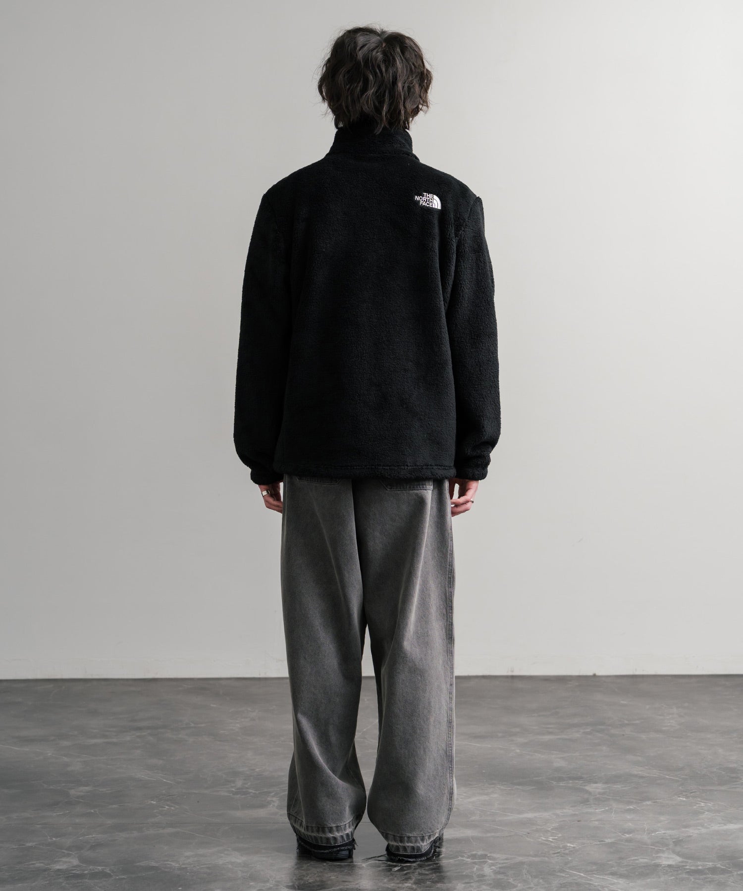 日本未展開モデル THE NORTH FACE ザ・ノースフェイス WHITE LABEL ホワイトレーベル COMFY ALPHA FLEECE ZIP UP ワンポイントロゴ刺繍ボアジャケット 15367