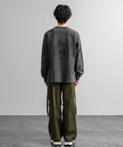 KRIFF MAYER クリフメイヤー オーバーサイズスーベニア刺繍クルーネック長袖Tシャツ(龍) /ロンT 2537202 15602