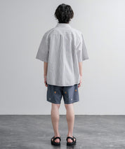 HOUSTON CHAMBRAY ALLOVER EMB EASY SHORTS シャンブレー総柄刺繍イージーショートパンツ 16180