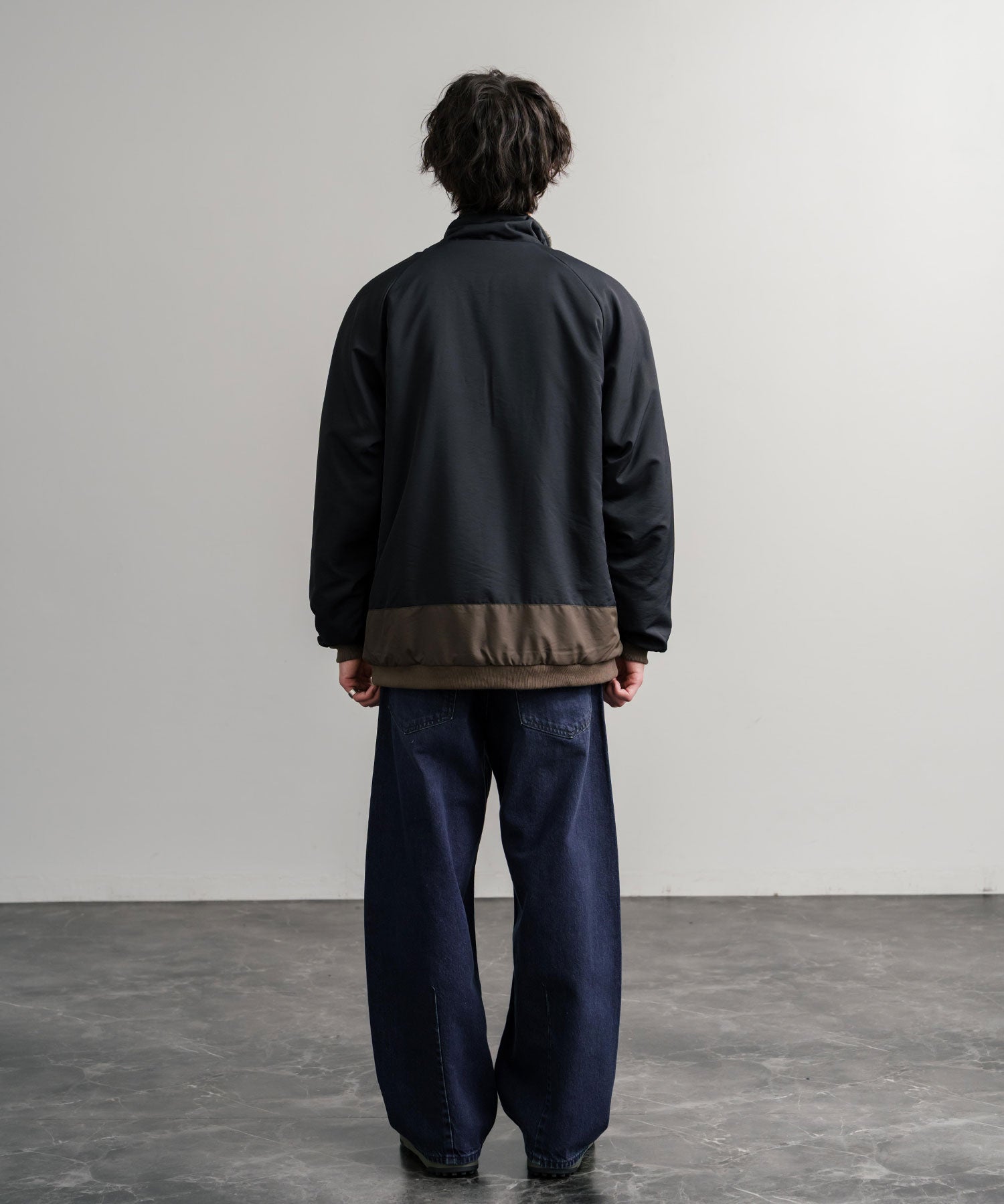 KRIFF MAYER クリフメイヤー 2WAY リバーシブルひっくりスタンドネックボアジャケット/ロゴ刺繍入りボアブルゾン 2514404 14796