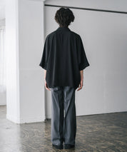 接触冷感 とろみビッグシルエットドルマン半袖シャツ 15365