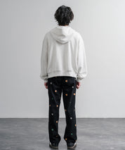 HOUSTON TWILL ALLOVER EMB EASY PANTS コットンツイル総柄刺繍イージーテーパードチノパンツ 16178
