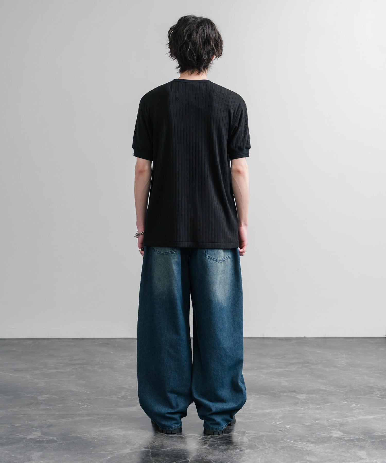KRIFF MAYER クリフメイヤー ワンポイントロゴ針抜きヘンリーネックTシャツ 2545102 15909