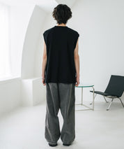 オーバーサイズ T/Cワッフルヘンリーネックタンクトップ 15577