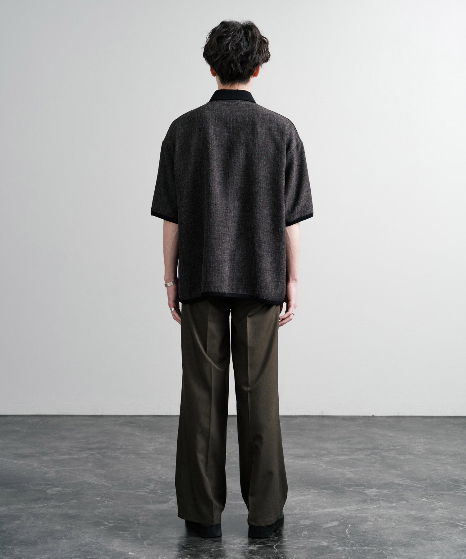 Upscape Audience アップスケープオーディエンス 日本製 国産 Naturemierリネンライクメランジツイルポロカーディガン AUD7321 15897